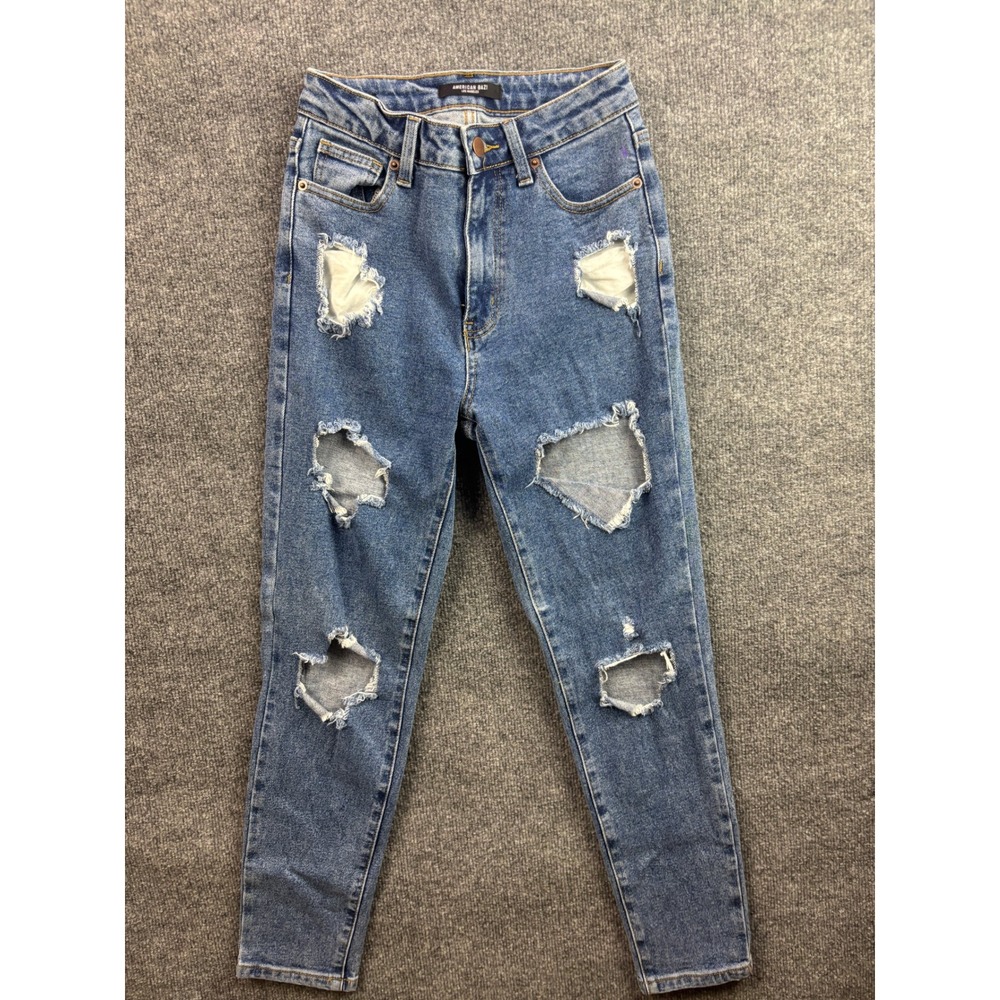 American Bazi Distressed Jeans Women Size 0 Blue High Rise Skinny RJH-8141